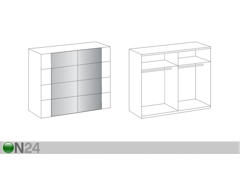 Vaatekaappi liukuovilla DAVOS kuvasuurennos