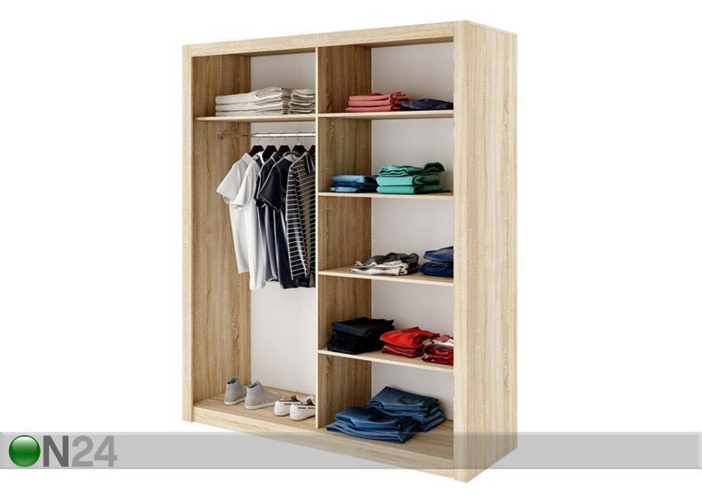 Vaatekaappi liukuovilla Idea 180cm kuvasuurennos