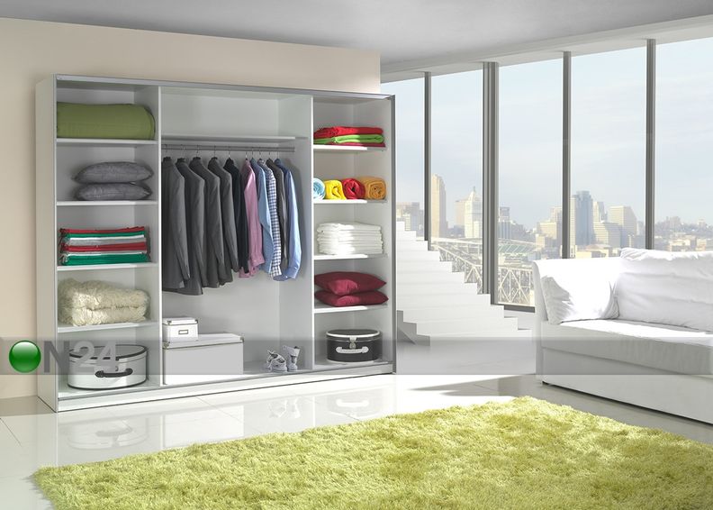 Vaatekaappi liukuovilla LUX 244 cm kuvasuurennos