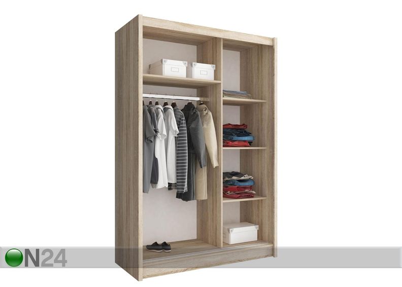 Vaatekaappi liukuovilla Maja 130 cm kuvasuurennos
