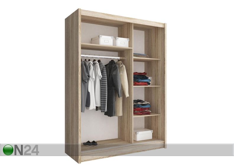Vaatekaappi liukuovilla Maja 150 cm kuvasuurennos