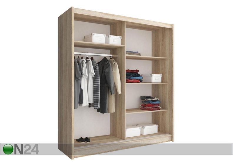 Vaatekaappi liukuovilla Maja VIII 180 cm kuvasuurennos