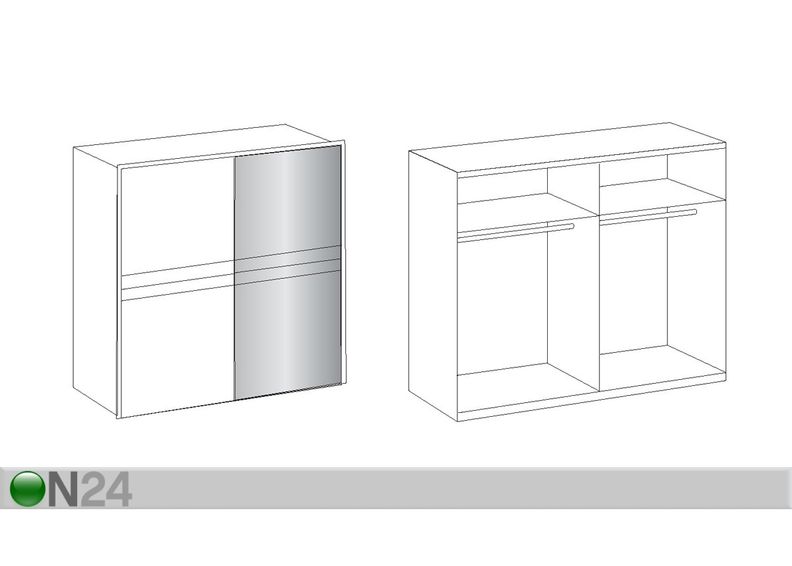 Vaatekaappi liukuovilla Medina kuvasuurennos
