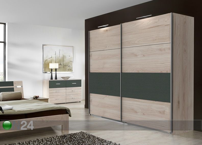 Vaatekaappi liukuovilla Neapel 225 cm kuvasuurennos