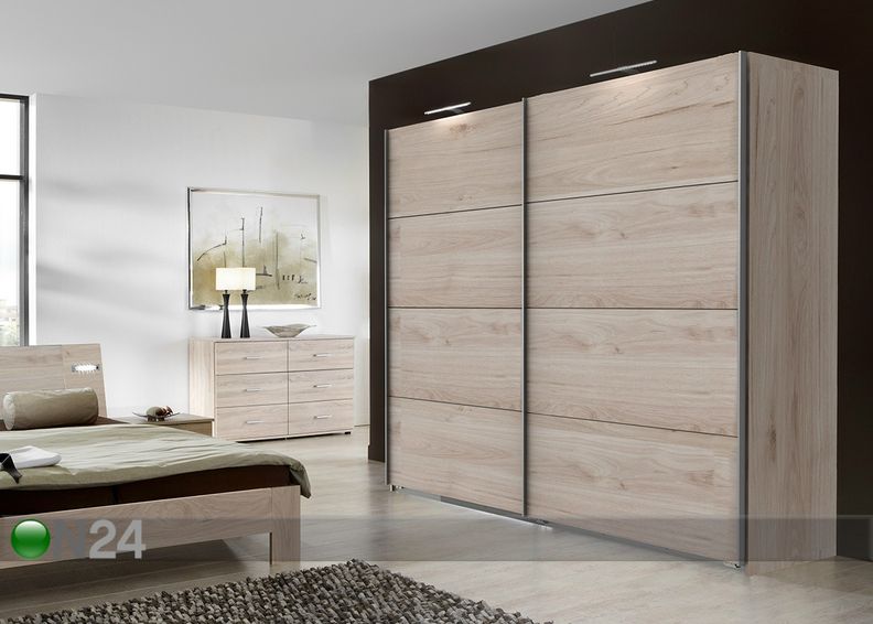 Vaatekaappi liukuovilla Neapel 225 cm kuvasuurennos