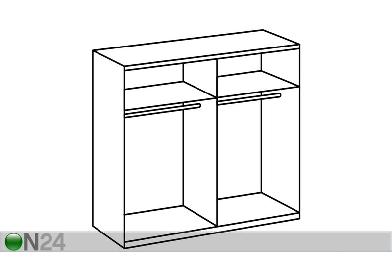 Vaatekaappi liukuovilla Neapel 225 cm kuvasuurennos