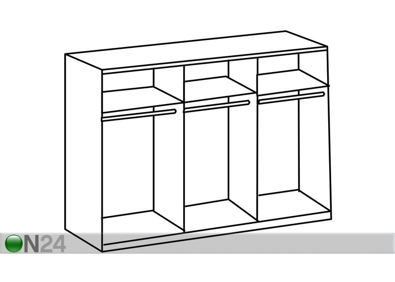 Vaatekaappi liukuovilla Neapel 270 cm kuvasuurennos