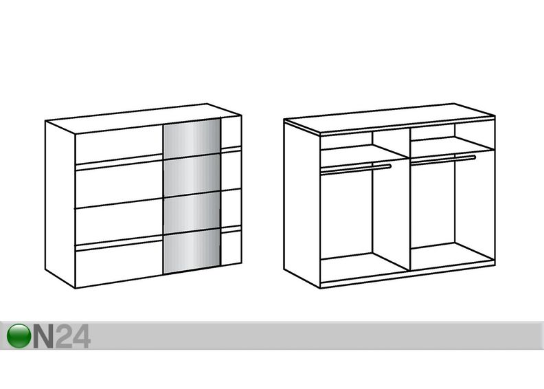 Vaatekaappi liukuovilla NIZZA kuvasuurennos