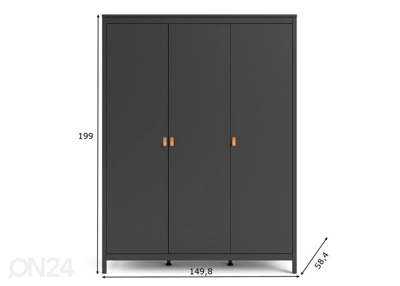 Vaatekaappi Madrid 150 cm kuvasuurennos