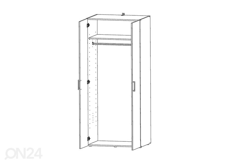Vaatekaappi MRK 649 80 cm kuvasuurennos