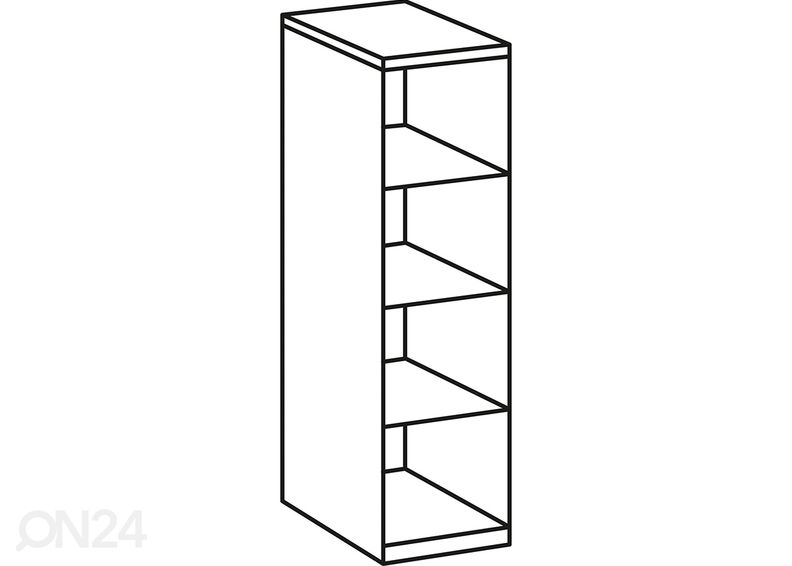 Vaatekaappi New York 45xh208 cm peilillä kuvasuurennos