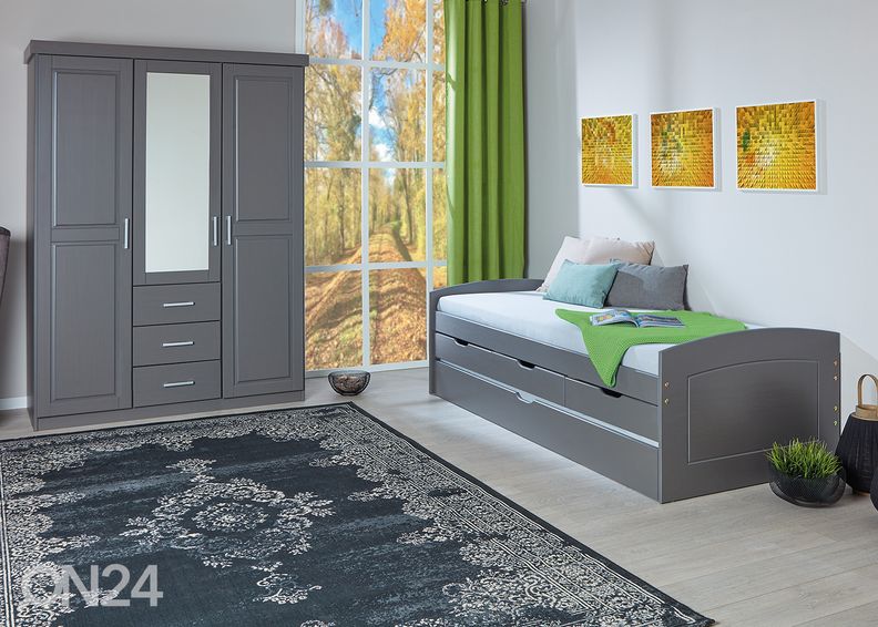 Vaatekaappi Norwin, harmaa kuvasuurennos