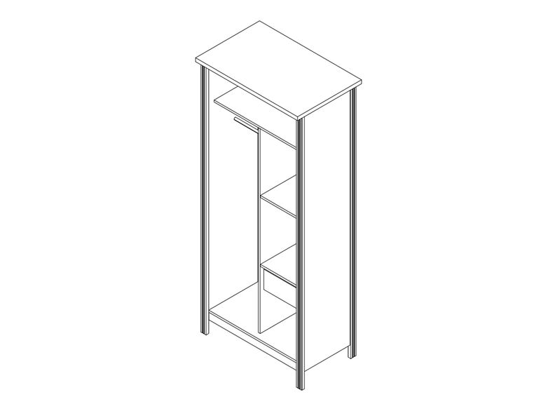 Vaatekaappi OSAKA-500 kuvasuurennos