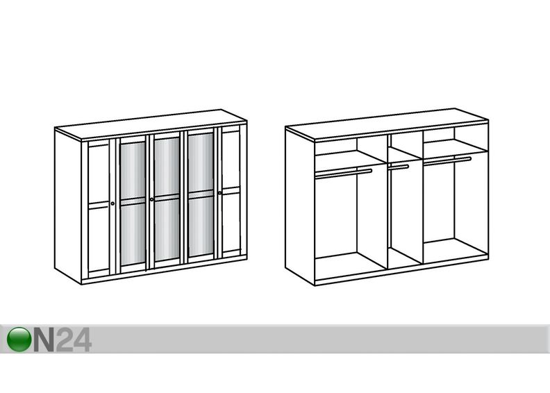 Vaatekaappi OXFORD kuvasuurennos