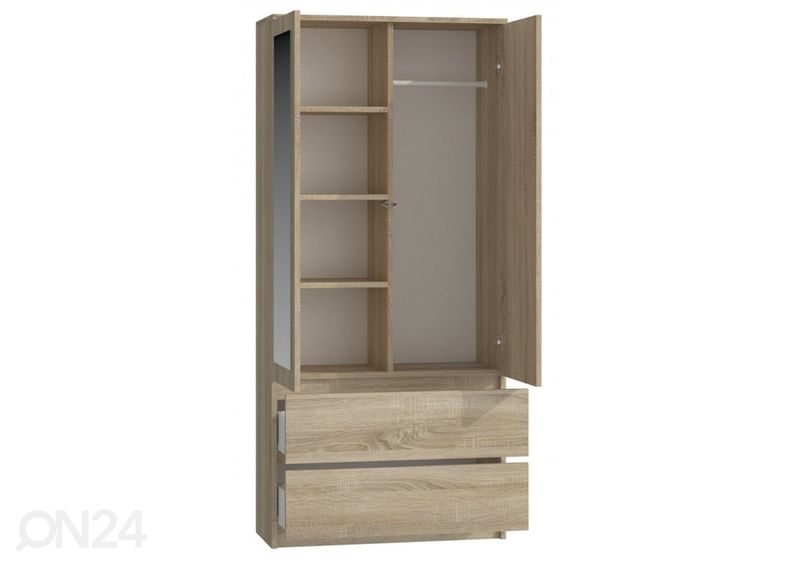 Vaatekaappi peilillä Trent 90 cm kuvasuurennos