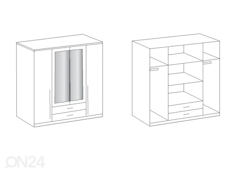 Vaatekaappi Romo kuvasuurennos