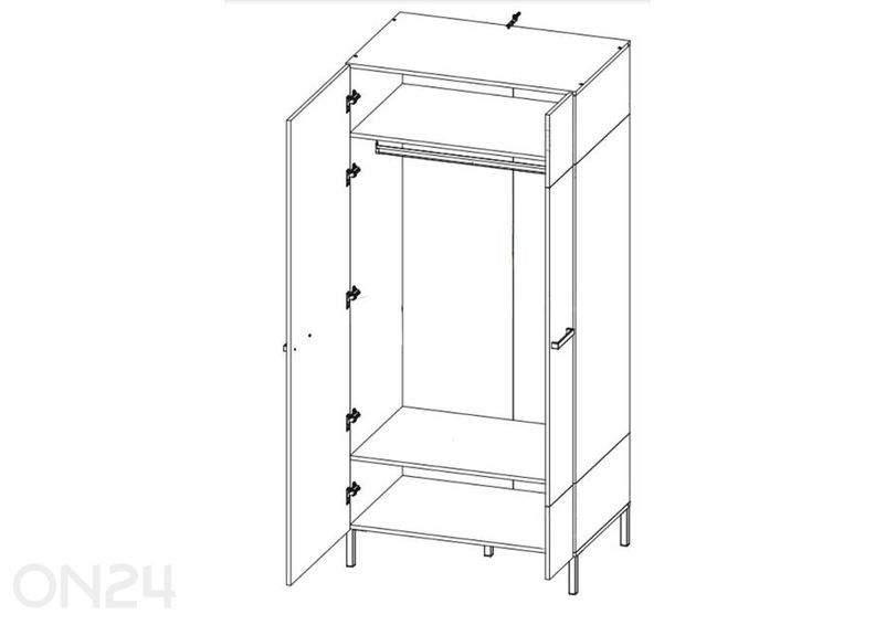 Vaatekaappi Santes 90,2 cm kuvasuurennos