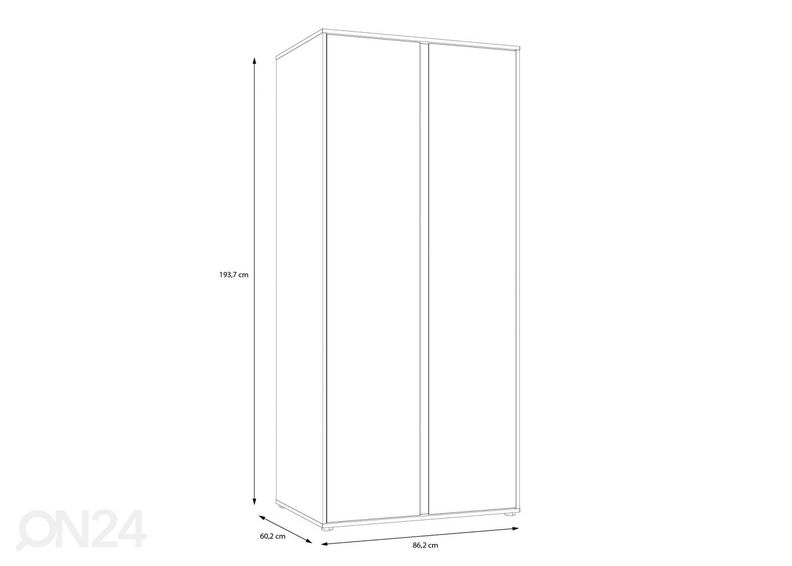 Vaatekaappi Tommy 86 cm kuvasuurennos