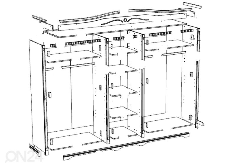 Vaatekaappi Uffizzi 258 cm kuvasuurennos