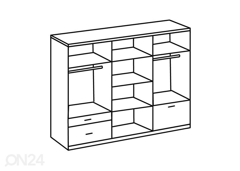 Vaatekaappi Venlo 270 cm kuvasuurennos