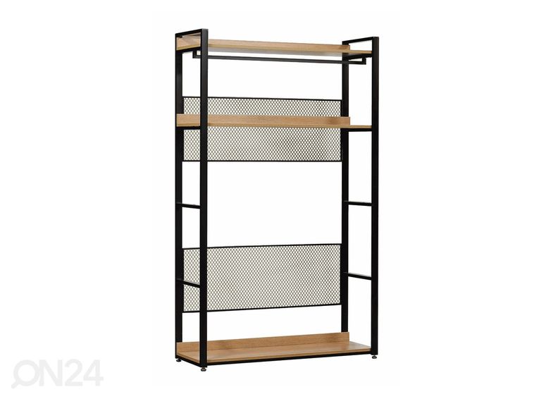 Vaatekaappijärjestelmä (3 hyllyä + 2 tankoa) 120x200 cm kuvasuurennos