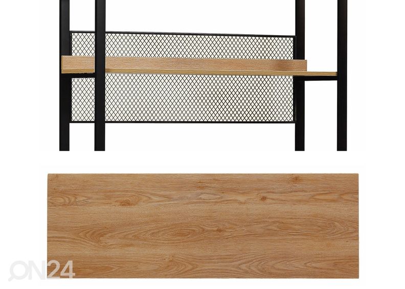 Vaatekaappijärjestelmä (3 hyllyä + 2 tankoa) 120x200 cm kuvasuurennos