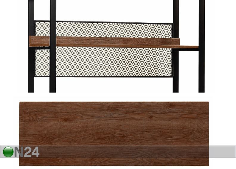 Vaatekaappijärjestelmä (3 hyllyä + 2 tankoa) 120x200 cm kuvasuurennos