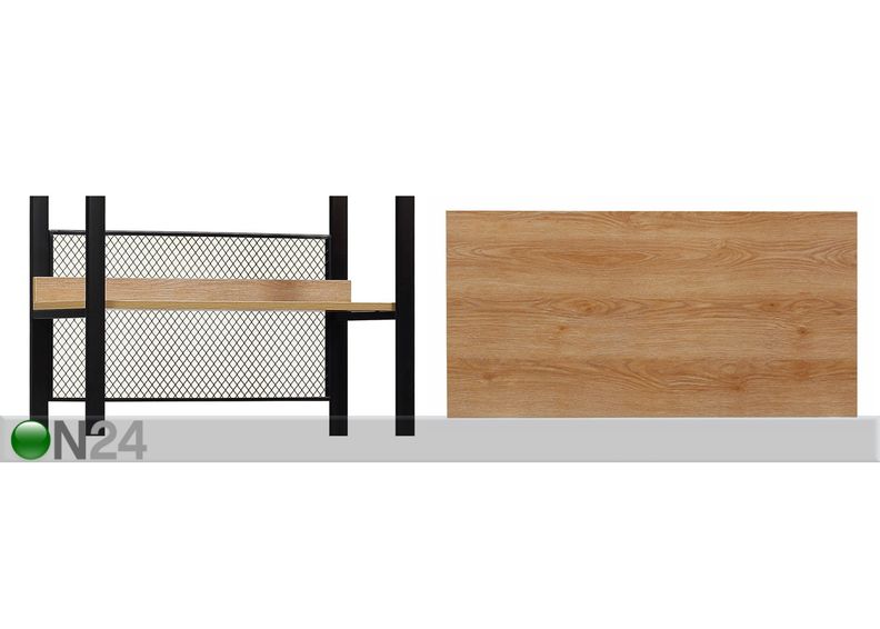 Vaatekaappijärjestelmä (3 hyllyä + 2 tankoa) 80x200 cm kuvasuurennos