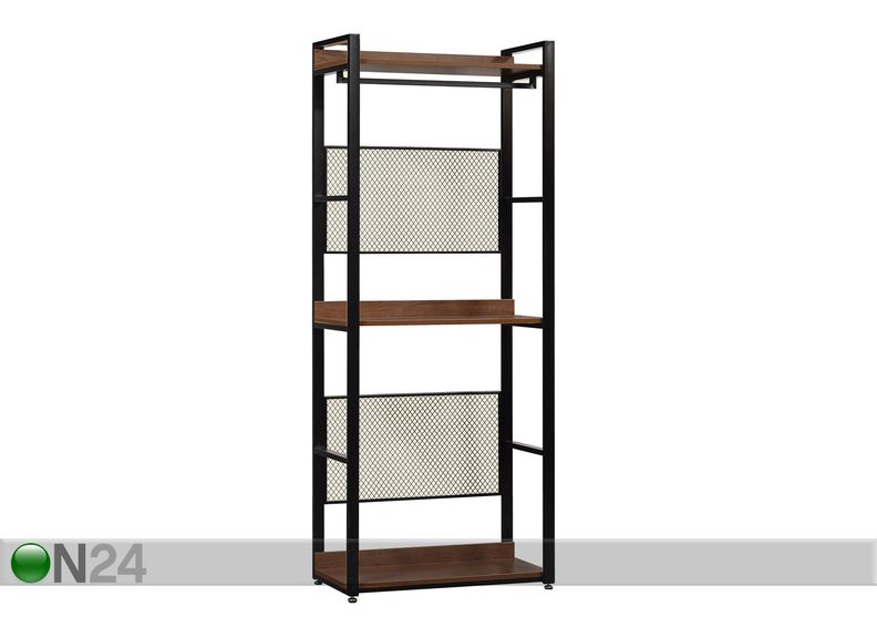 Vaatekaappijärjestelmä (3 hyllyä + 2 tankoa) 80x200 cm kuvasuurennos