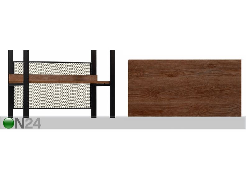 Vaatekaappijärjestelmä (3 hyllyä + 2 tankoa) 80x200 cm kuvasuurennos