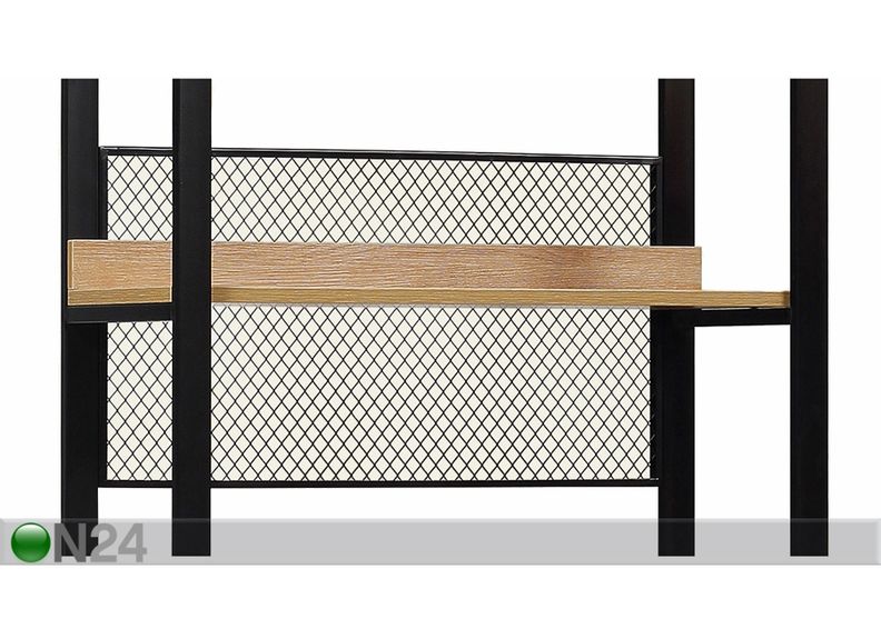 Vaatekaappijärjestelmä (3 hyllyä + 2 tankoa + laatikosto) 80x200 cm kuvasuurennos