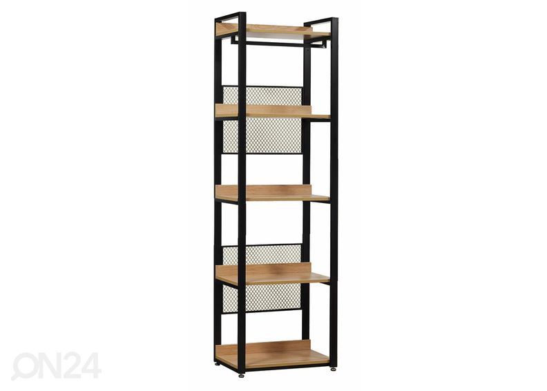 Vaatekaappijärjestelmä (5 hyllyä + 2 tankoa) 60x200 cm kuvasuurennos