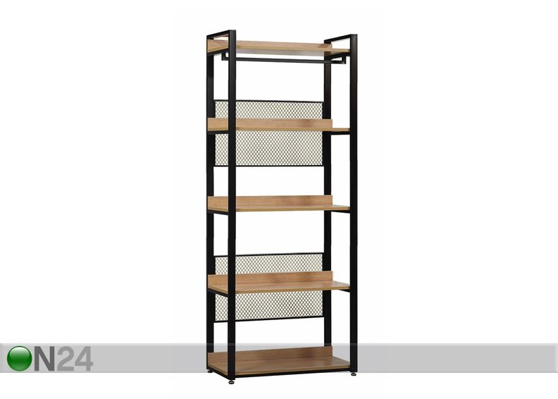 Vaatekaappijärjestelmä (5 hyllyä + 2 tankoa) 80x200 cm kuvasuurennos