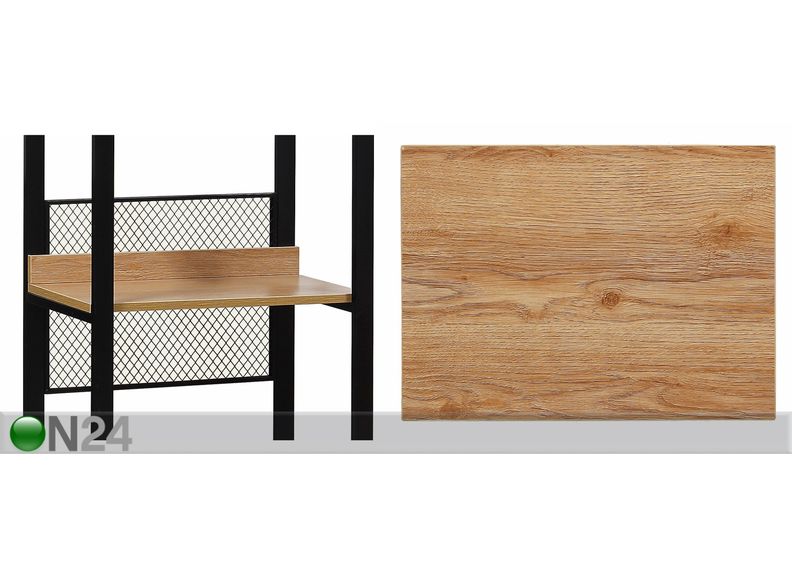 Vaatekaappijärjestelmä 60x200 cm (4 hyllyä + 2 tankoa) kuvasuurennos