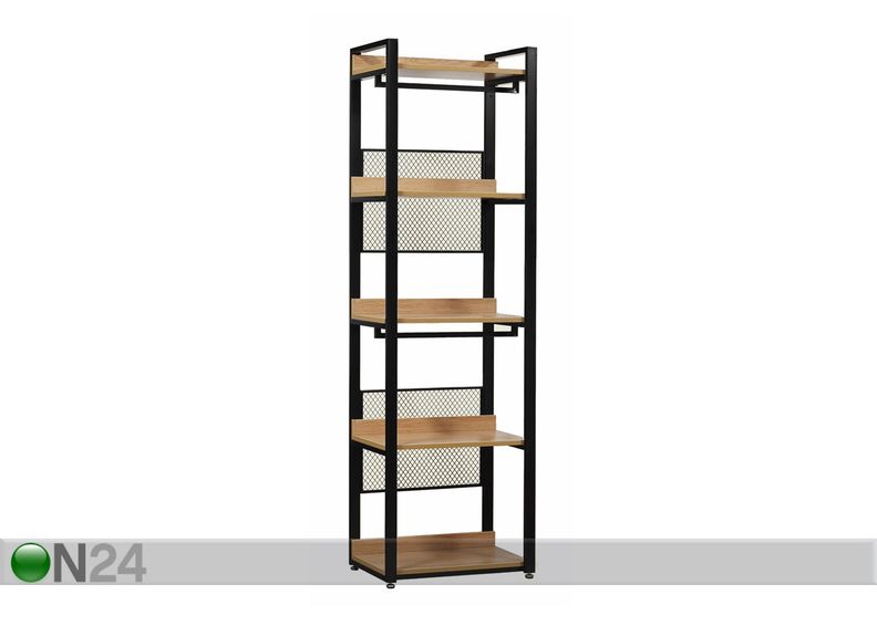 Vaatekaappijärjestelmä 60x200 cm (5 hyllyä + 2 tankoa) kuvasuurennos