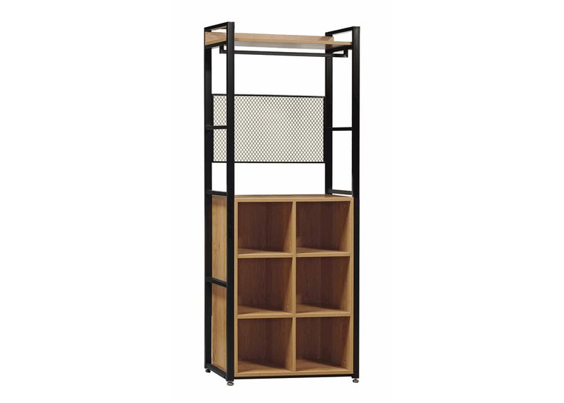 Vaatekaappijärjestelmä 80x200 cm (2 hyllyä + 2 tankoa + kenkähyllystö) kuvasuurennos