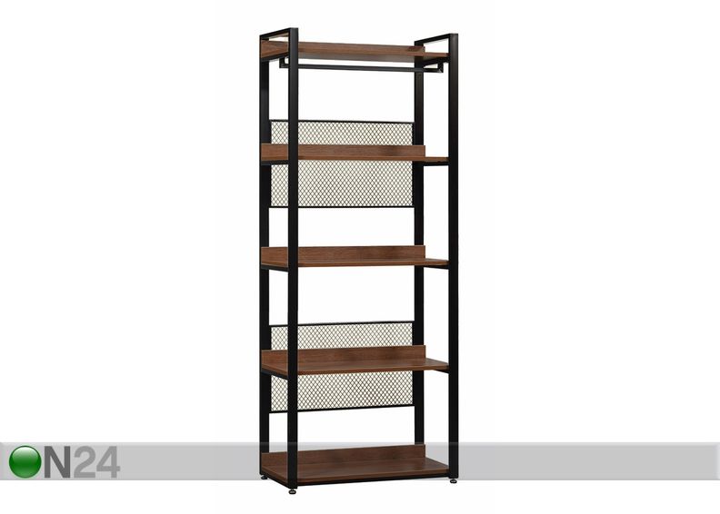 Vaatekaappijärjestelmä 80x200 cm (5 hyllyä + 2 tankoa) kuvasuurennos