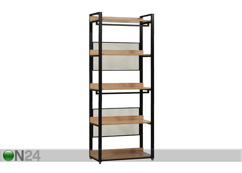 Vaatekaappijärjestelmä 80x200 cm (5 hyllyä + 2 tankoa) kuvasuurennos