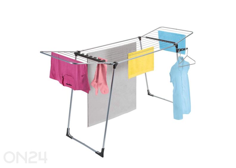 Vaateripustin pidike pystysuoraan pyykkitelineeseen, 2 kpl, 14x0,4x2 cm kuvasuurennos