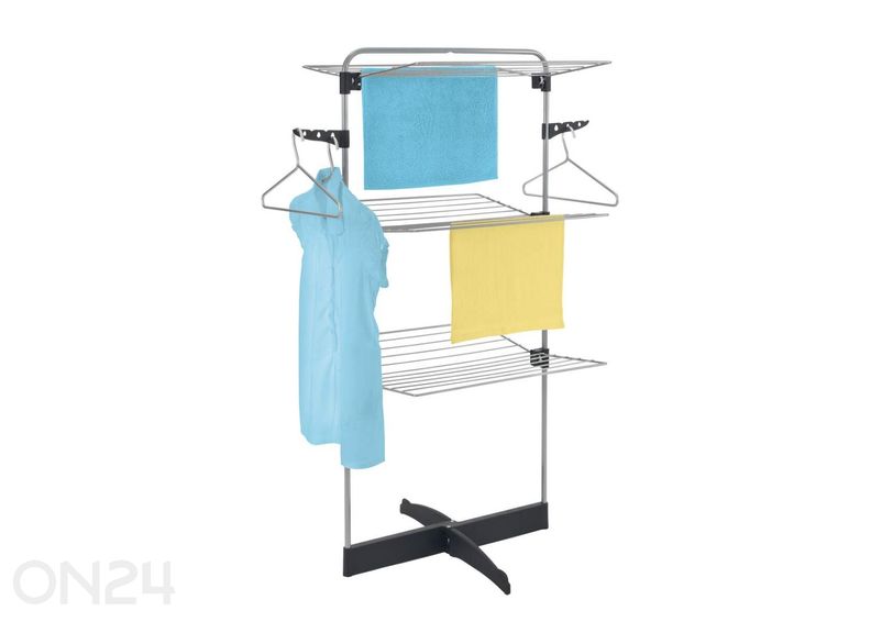 Vaateripustin pidike pystysuoraan pyykkitelineeseen, 2 kpl, 14x0,4x2 cm kuvasuurennos