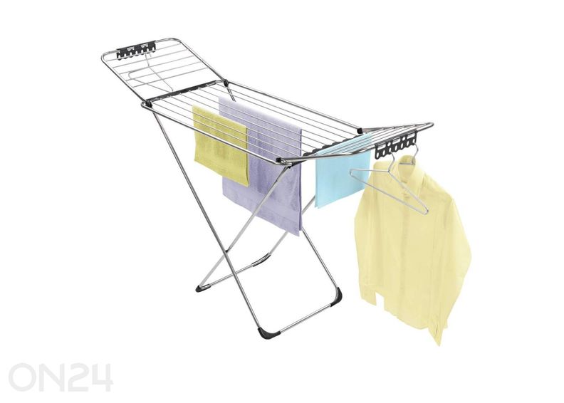 Vaateripustin pidike vaakasuoraan pyykkitelineeseen, 2 kpl, 24x6x2 cm kuvasuurennos