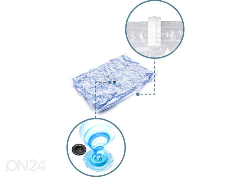 Vakuumipussit vaatteille 2 kpl 100x70cm Lamart LT8024 kuvasuurennos