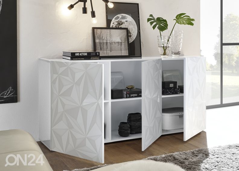 Valkoinen lipasto Prisma 05 kuvasuurennos