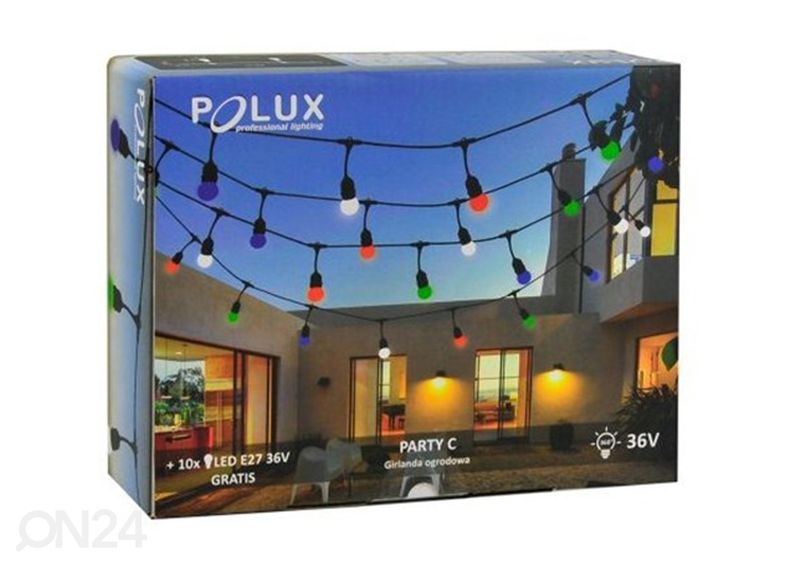 Valonauha Garland Party 5,6 m, 10xE27 kuvasuurennos