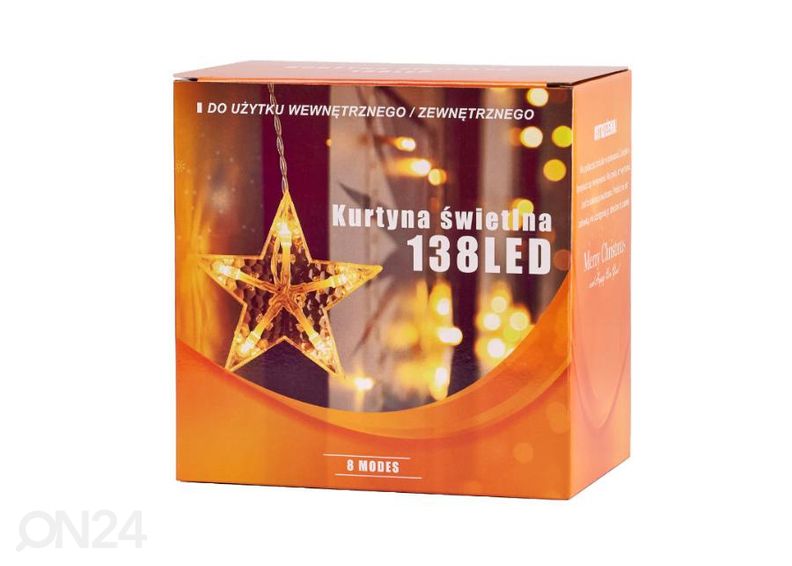 Valoverho Kuu ja Tähdet 2.5 m 138LED kuvasuurennos