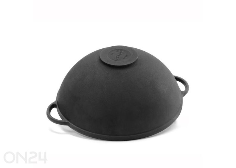 Valurauta wokki-pannu kannella Syton, 5.5 L, D30 cm kuvasuurennos