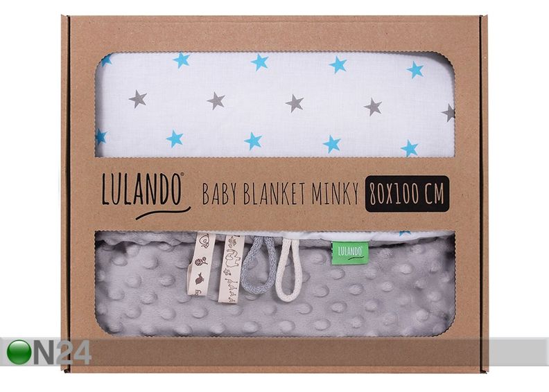 Vauvanpeitto LULANDO MINKY HARMAA 100x80 cm kuvasuurennos