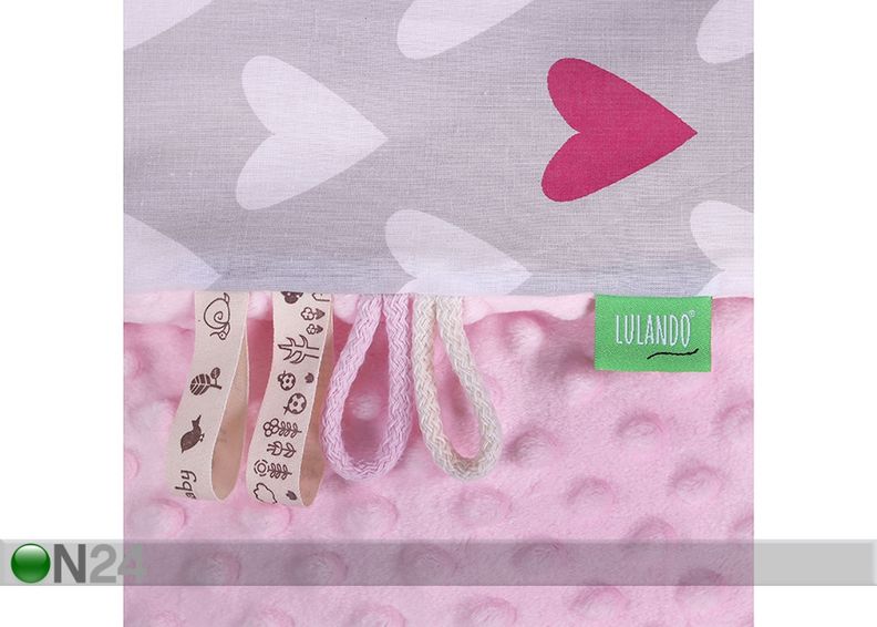 Vauvanpeitto LULANDO MINKY ROOSA 100x80 cm kuvasuurennos