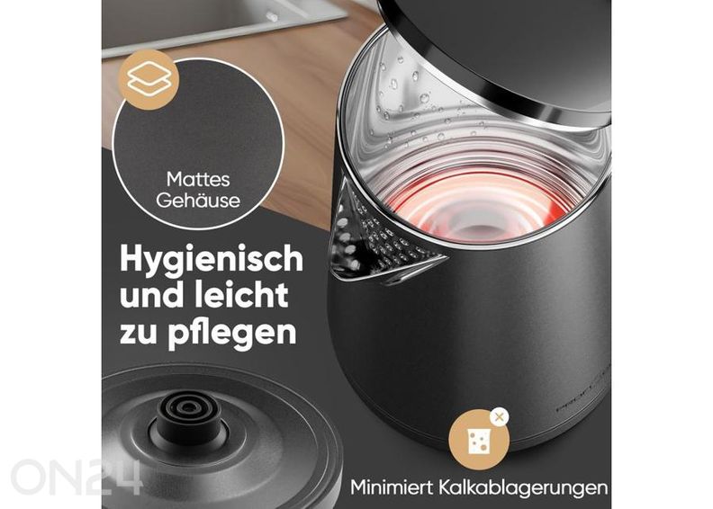 Vedenkeitin ProfiCook 1,5 L PCWK1290, grafiitinharmaa kuvasuurennos
