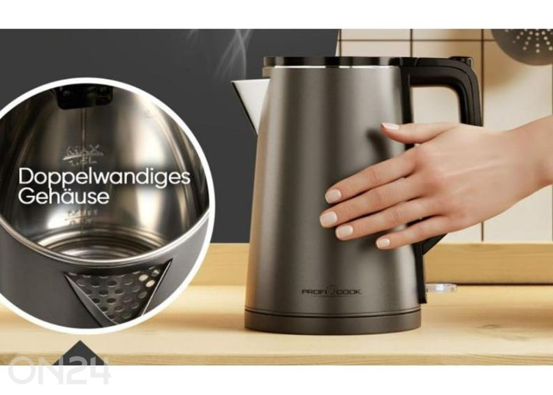 Vedenkeitin ProfiCook 1,5 L PCWK1290, grafiitinharmaa kuvasuurennos
